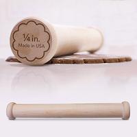 Cookie Rolling Pin 1/4-in. Fixed Depth Hardwood Made in the USA by Ann Clark 200