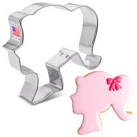 Fashion Doll Head Cookie Cutter 4" 200