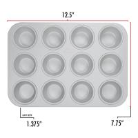 Cupcake / Muffin Pan - 12 Cups by Fat Daddio's 200