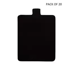 Black 0.045" Rectangle Thin Tab Board - 4" x 2 3/4" PACK OF 20