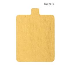 Gold 0.045" Rectangle Thin Tab Board - 4" x 2 3/4" PACK OF 20