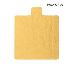 Gold 0.045" Square Thin Tab Board - 3" - PACK OF 20