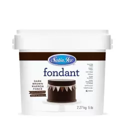 Satin Ice Dark Brown Rolled Fondant - 2.27 kg (5 lbs)