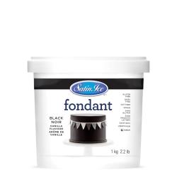 Satin Ice Black Rolled Fondant - 1 kg (2.2 lbs)