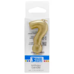 Gold Question Mark Candle 1.75" by Bakery Crafts