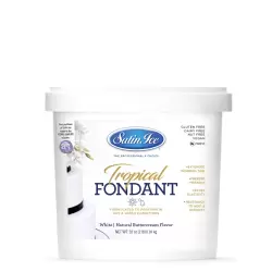 SHORT DATE Satin Ice Tropical White Buttercream Flavored Fondant - 2 lbs