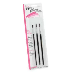 Red Sable Art Paint Brush Set of 3 Sizes 1-3-5