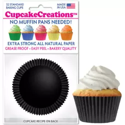 Black Cupcake Liners - pkg of 32
