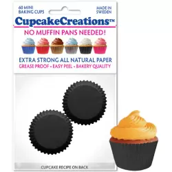 Black Mini Cupcake Liners - pkg of 60