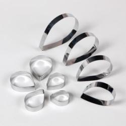 Teardrop (rose) Stainless Steel Cutter Set. 9 Pieces