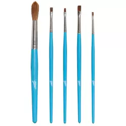 5 pc Artist Brush Set by Ateco