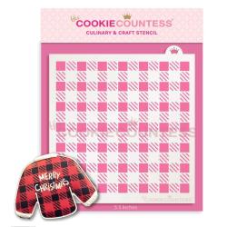 Mini Buffalo Plaid Cookie Stencil - The Cookie Countess