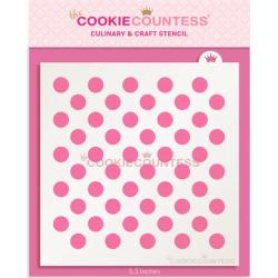 Medium Polka Dots Cookie Stencil - The Cookie Countess