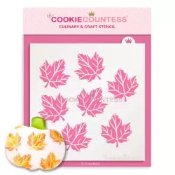 Maple Leaves Cookie Stencil - The Cookie Countess