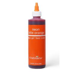 Neon Brite Orange 10.5 oz Liqua-Gel Food Color by  Chefmaster