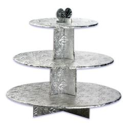 3 Tier Silver Cupcake Stand by Enjay