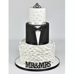 Curved Words Mr & Mrs by FMM Sugarcraft