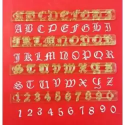 Old English Upper Case Letters and Numbers Set by FMM