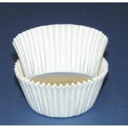 Midsize White Greaseproof Cupcake Liner Case of 30,000 - 1 x 1 1