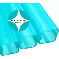 Poly-Dowel Cake Supports Square Blue pkg of 10