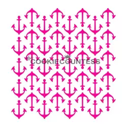 Anchors Background Cookie Stencil - the Cookie Countess