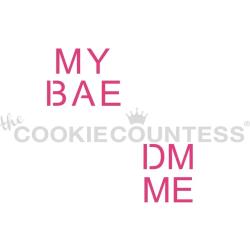 Modern Conversation Hearts 3 Piece Set Cookie Stencil by the Coo