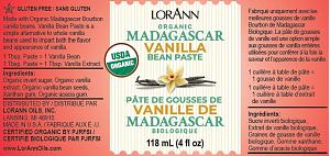 Organic Madagascar Vanilla Bean Paste - 4 oz by  Lorann 300