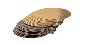 Black/Gold 0.050" Round Thin Tab Board - 3 1/4" - CASE OF 500 300