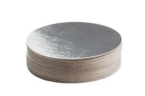 Silver 0.08" Embossed Round Thin Board - 5" 300