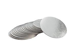 Silver 0.08" Embossed Round Thin Board - 8" 300