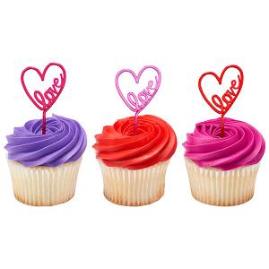 Neon Heart Assortment DecoPic - Pack of 72 300