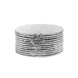 14 Inch Round Silver Embossed 1/4" Cake Board 300