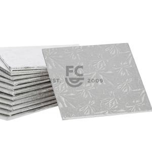 Silver Embossed 1/4" Square 10" 300