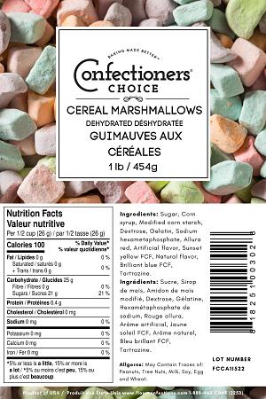 Dehydrated Cereal Marshmallows - 1 lbs 300