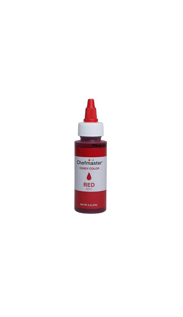 Red 2 oz Liquid Candy Color by Chefmaster 600