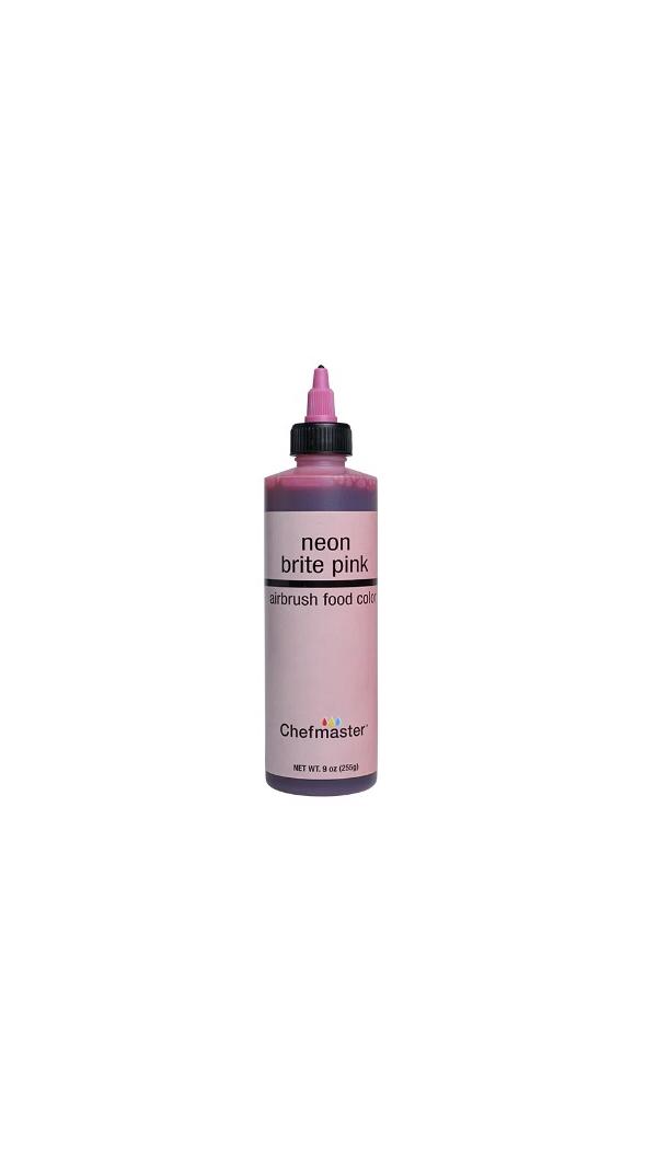 Neon Brite Pink 9 oz Airbrush Color by Chefmaster 600