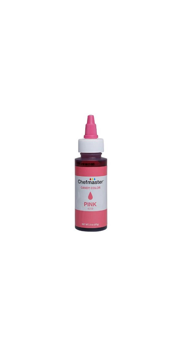 Pink 2 oz Liquid Candy Color by Chefmaster 600