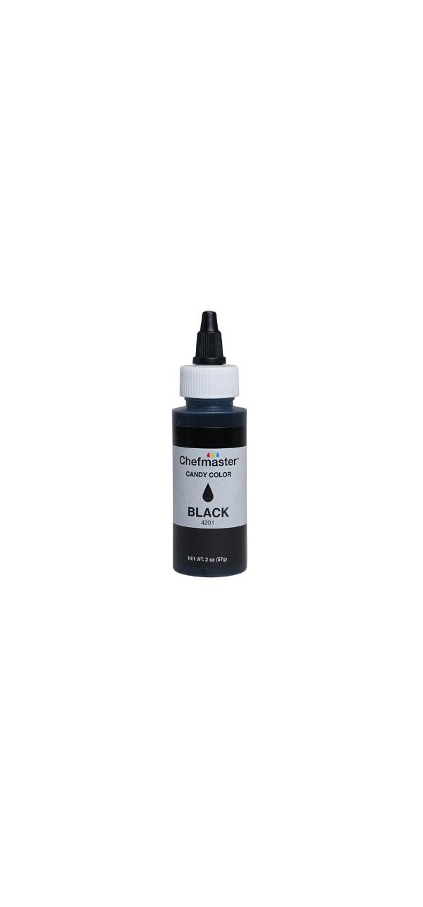 Black 2 oz Liquid Candy Color by Chefmaster 600