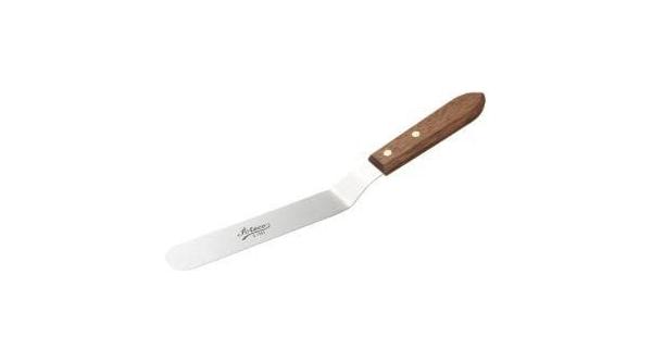 7.75" Offset Wood Handle Spatula by Ateco 600