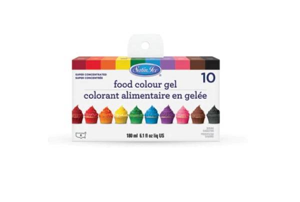 Satin Ice Food Colour Gel Kit of 10 600