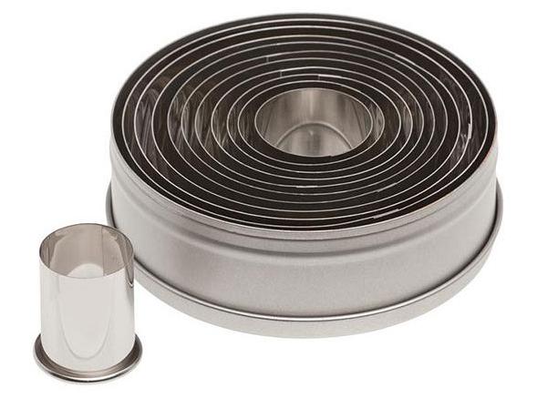 Plain Round Cutter Set  - Ateco 11 Pieces 600