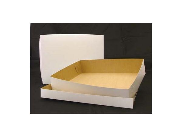 26.5X18.5X4 White Full Sheet Cake Box - Case of 25 600