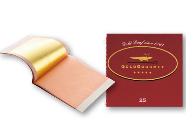 23 Carat Edible Gold Leaf Transfer Sheets -  Package of 25 600