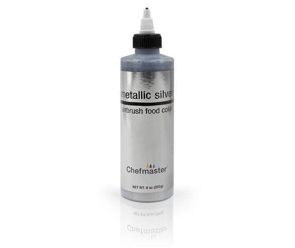 Metallic Silver 9 oz Airbrush Color by Chefmaster 600
