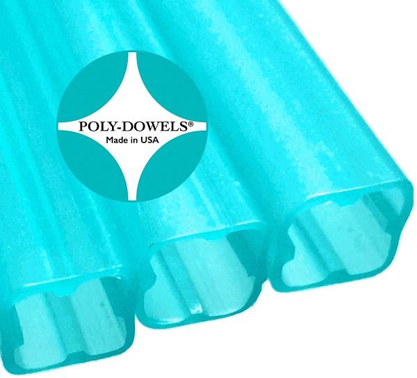 Poly-Dowel Cake Supports Square Blue pkg of 10 600