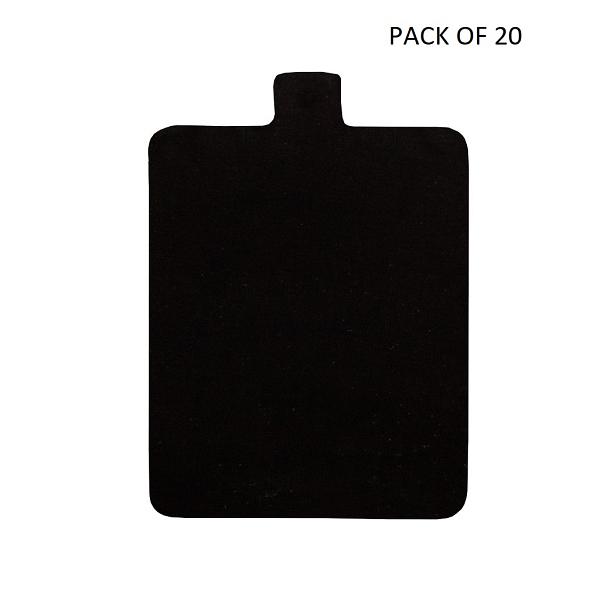 Black 0.045" Rectangle Thin Tab Board - 4" x 2 3/4" PACK OF 20 600