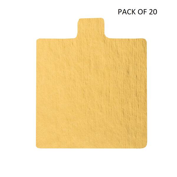 Gold 0.045" Square Thin Tab Board - 3" - PACK OF 20 600