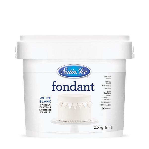 Satin Ice White Rolled Fondant - 2.5 kg (5.5 lbs) 600