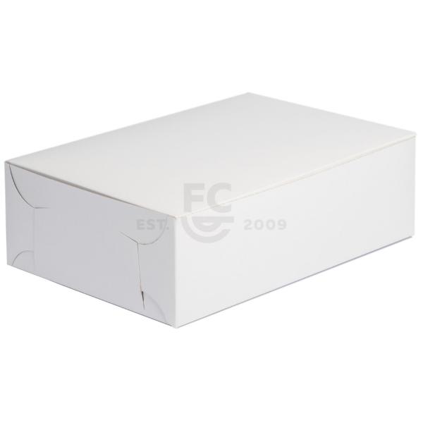 14.25X10X4.5 (1/4 Sheet) White Cake Box 600