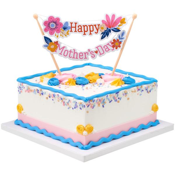 Happy Mother's Day Cake Topper Layon - Pack of 6 600